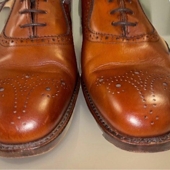 Allen Edmonds 7D Cornwallis Chestnut Brown Oxford Derby Leather Shoes - Picture 9 of 16